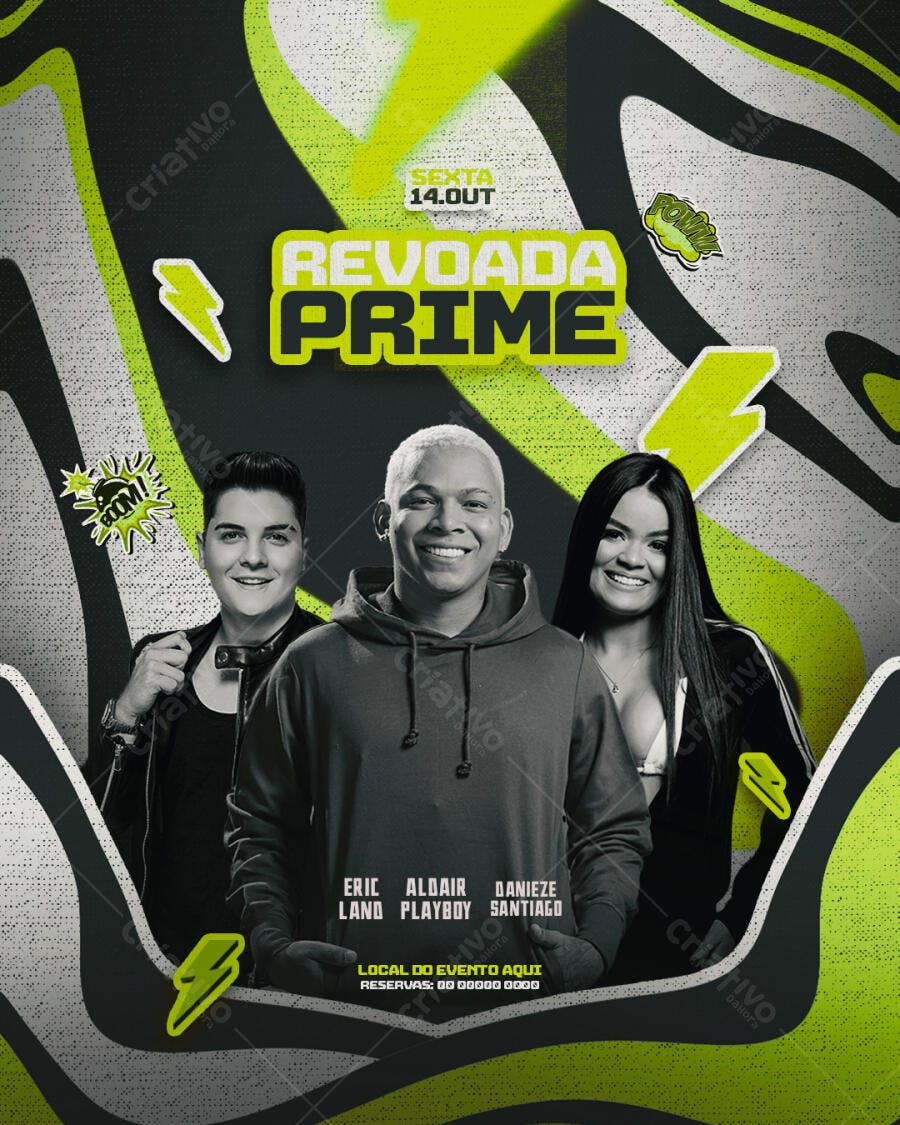 Flyer Festa Revoada Prime 14/10 PSD Editável