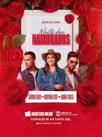 Flyer Noite dos Namorados