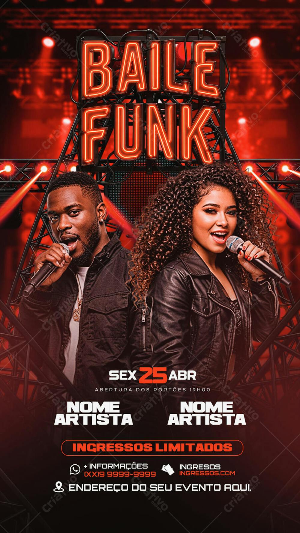 Flyer Baile Funk Story