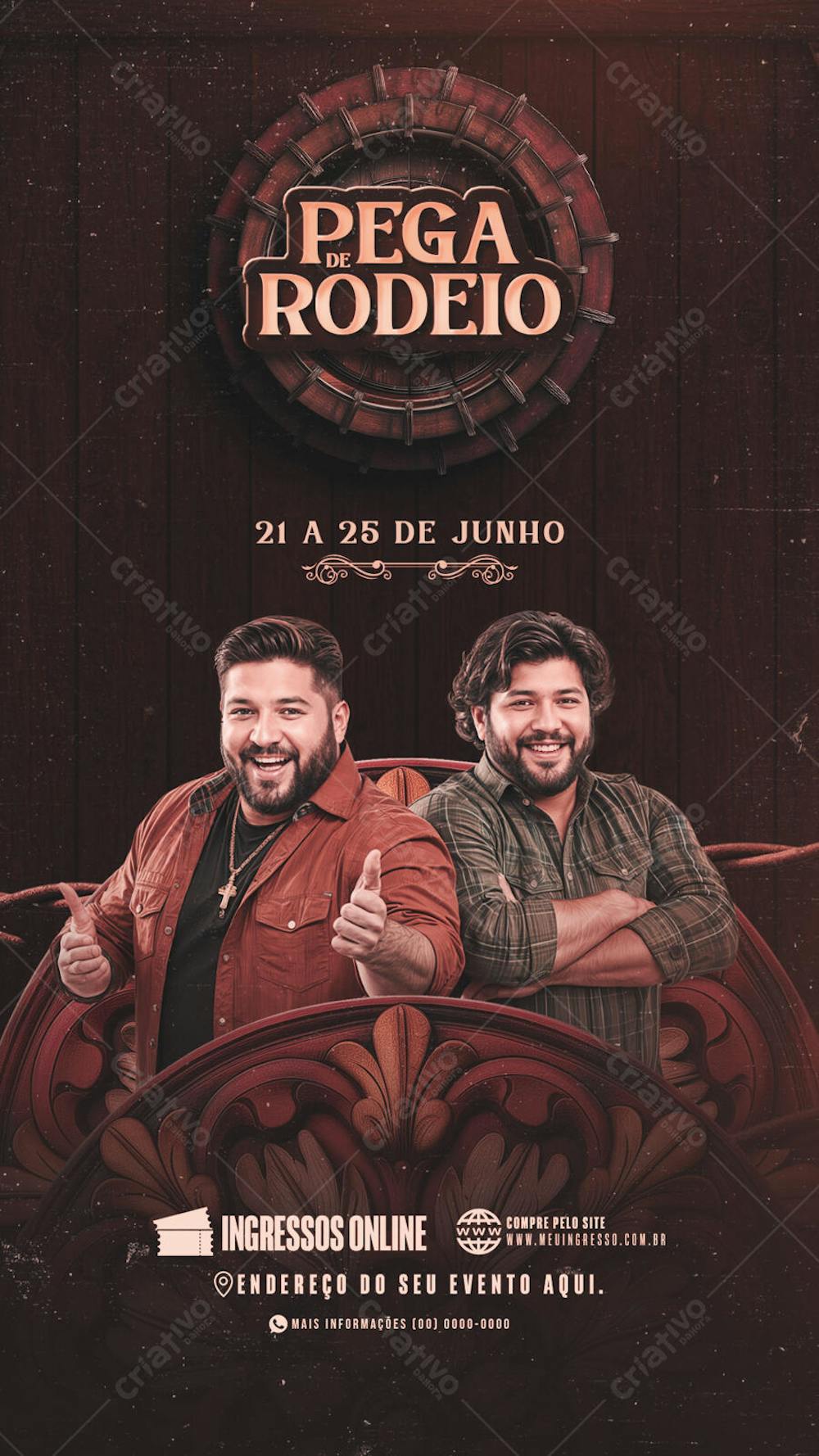 Flyer Pega Rodeio Story