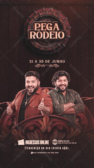 Flyer Pega Rodeio Story