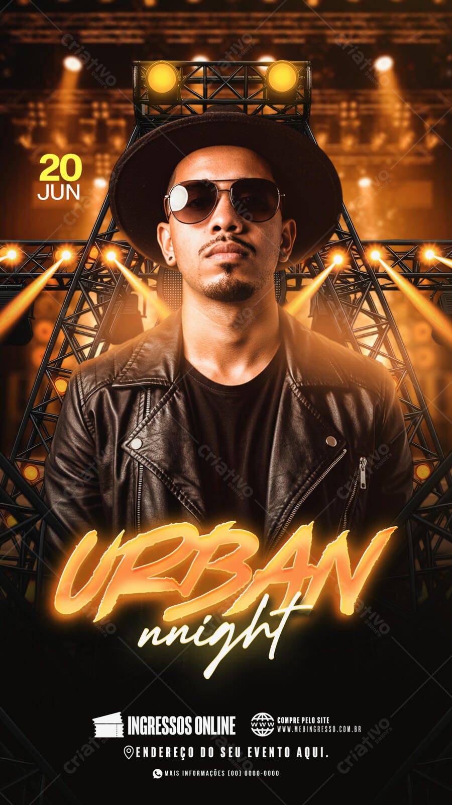 Flyer para Festa Urbana 20 de Junho PSD Editável