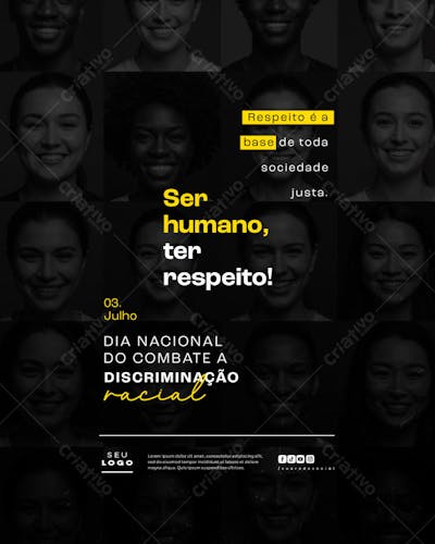 Dia Nacional do Combate a Discriminação Racial 3 de julho social media feed (3)