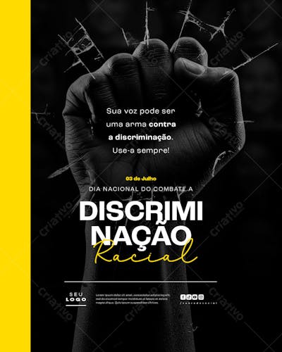Dia Nacional do Combate a Discriminação Racial 3 de julho social media feed (5)