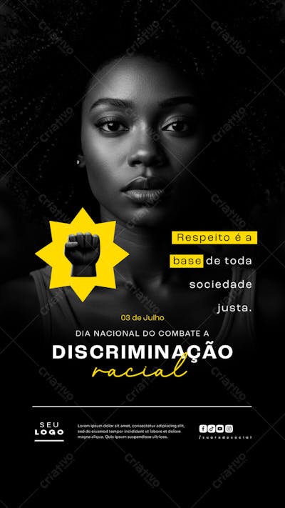Dia Nacional do Combate a Discriminação Racial 3 de julho social media story (3)