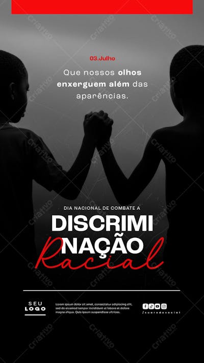Dia Nacional do Combate a Discriminação Racial 3 de julho social media story (5)