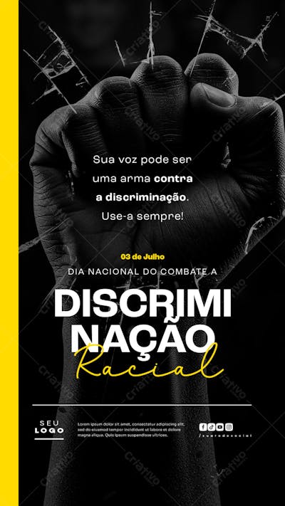 Dia Nacional do Combate a Discriminação Racial 3 de julho social media story (4)