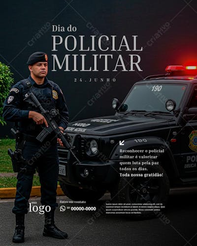 Arte dia do policial militar 