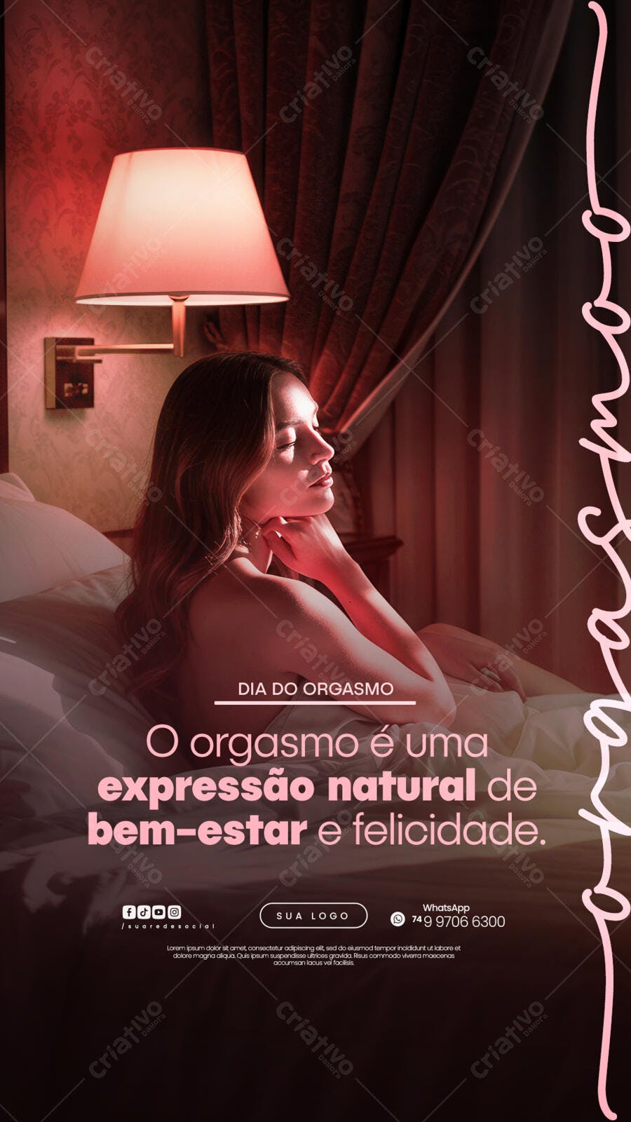 Flyer Dia do Orgasmo PSD Editável