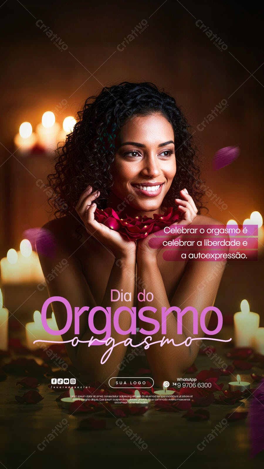 Flyer Dia do Orgasmo PSD Editável