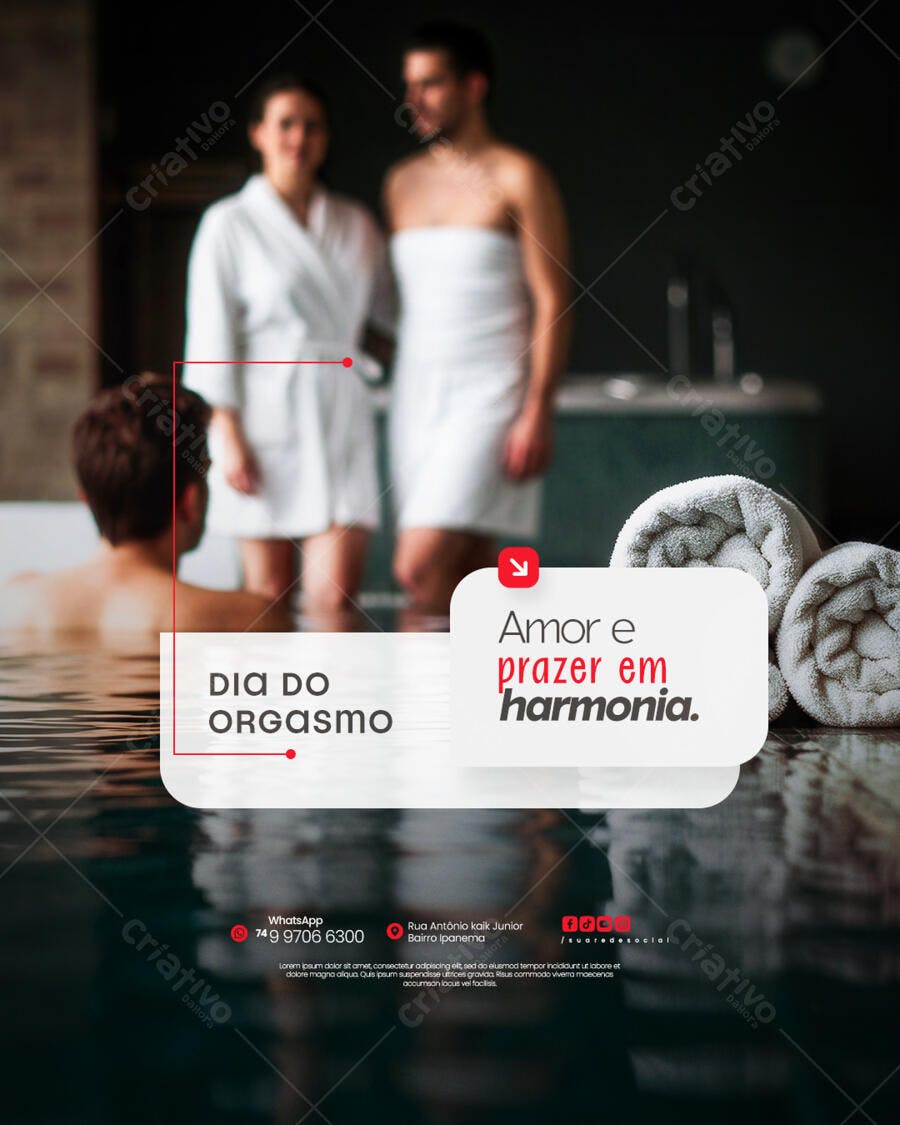 Flyer Dia do Orgasmo PSD Editável