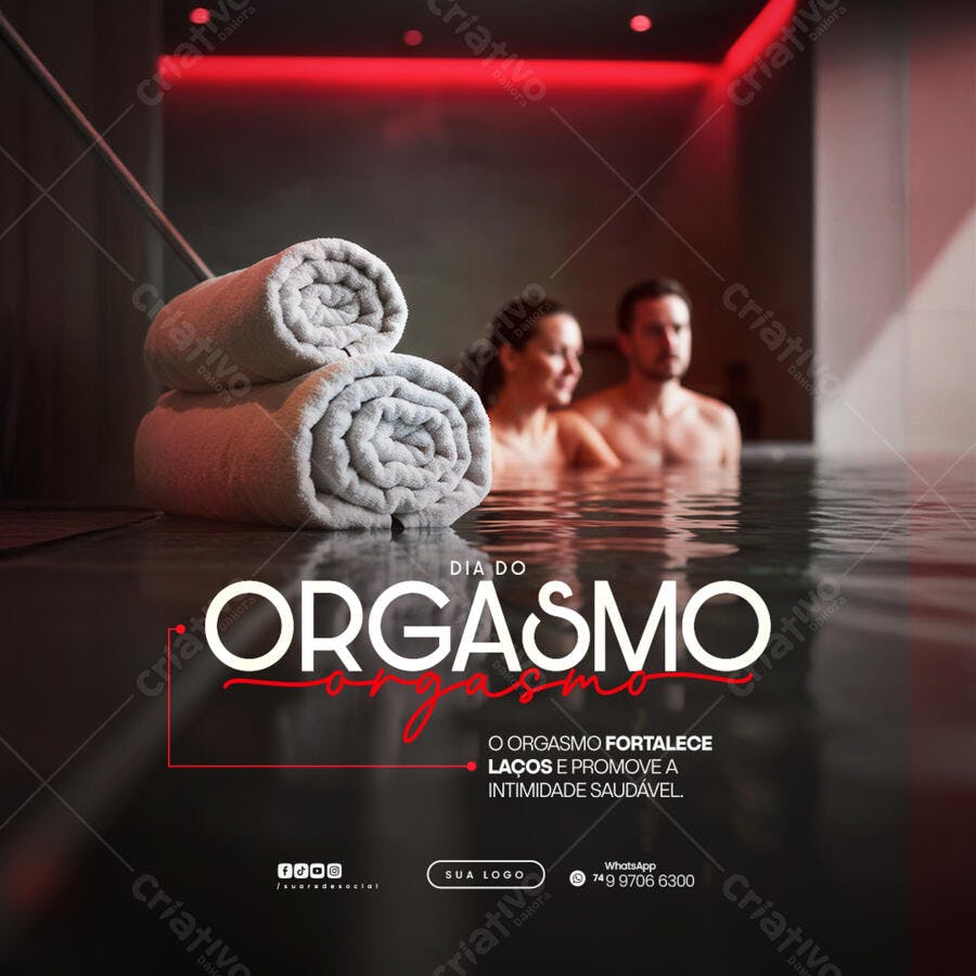 Flyer Dia do Orgasmo PSD Editável