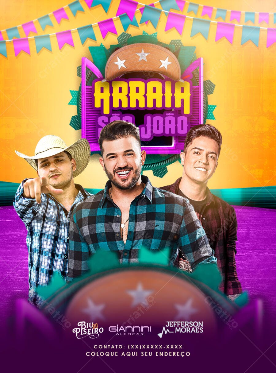 Flyer Festa Junina PSD Editável