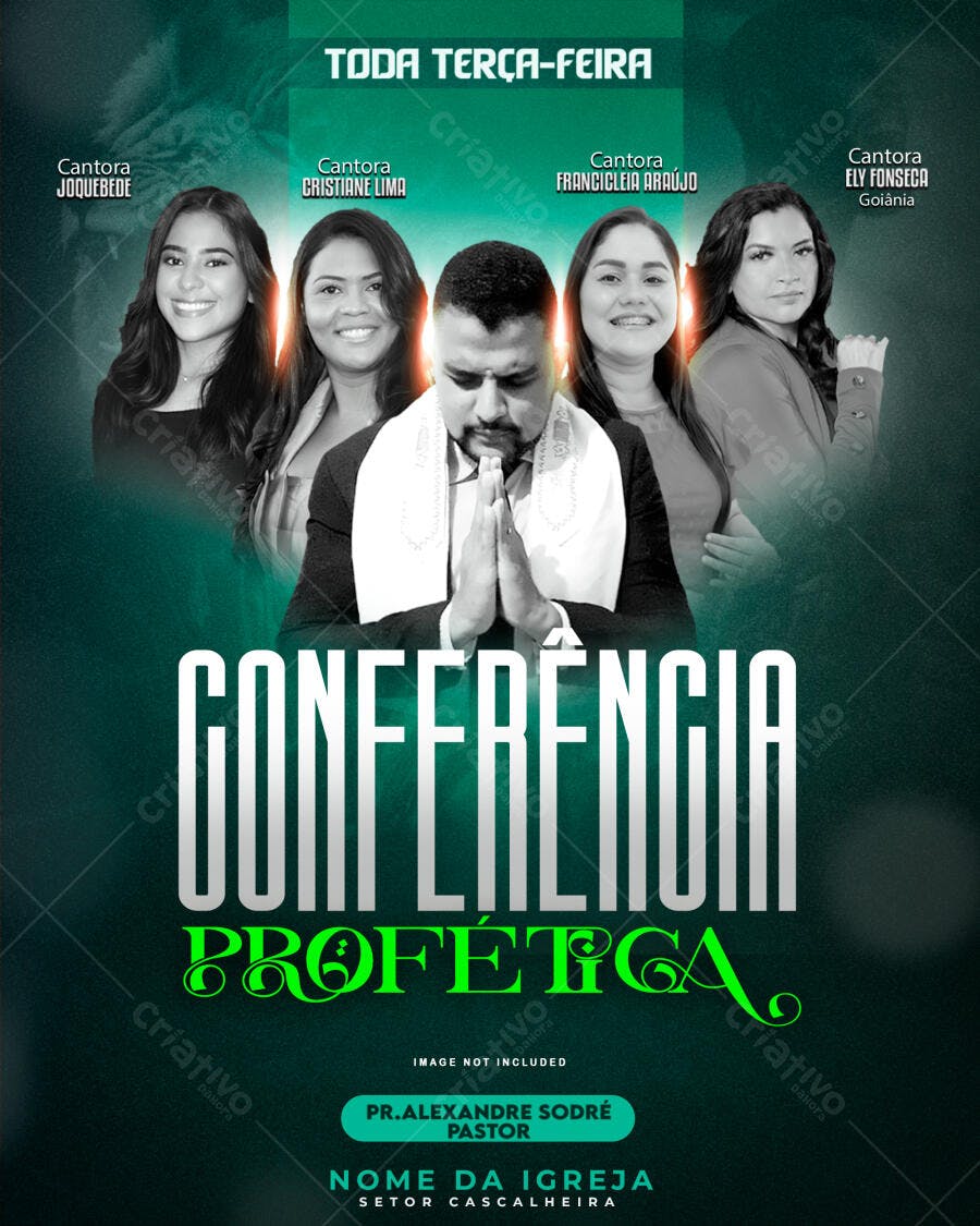 Flyer para Conferência Profética PSD Editável