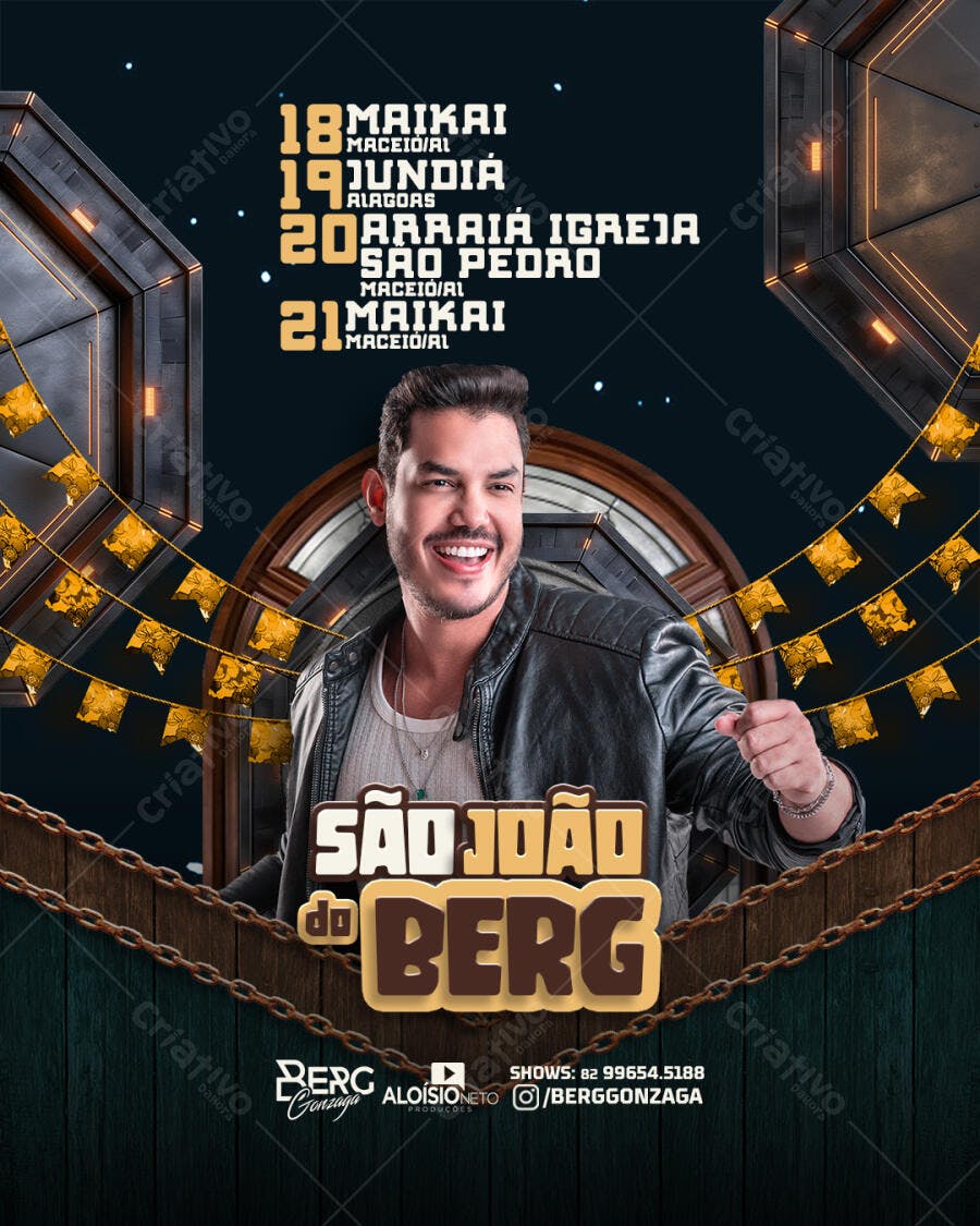 Flyer São João do Berg PSD Editável