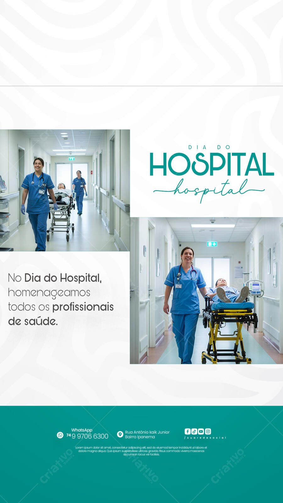 Flyer Dia do Hospital PSD Editável