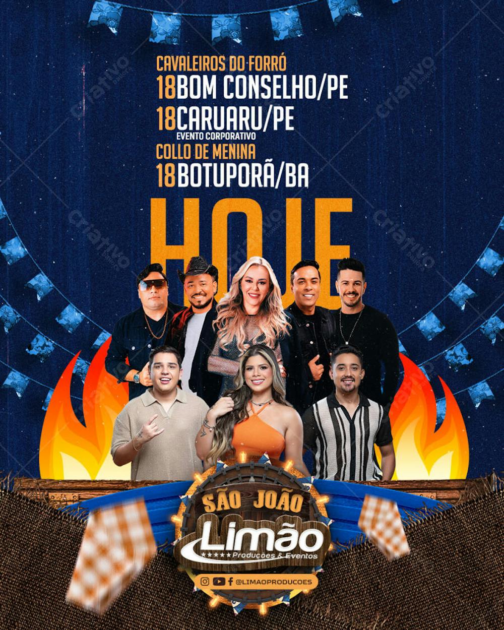 É Hoje 18Jun - Cavaleiros do Forró e Collo de Menina