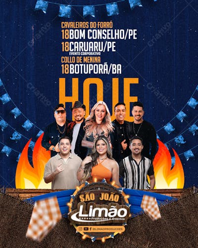 É Hoje 18Jun - Cavaleiros do Forró e Collo de Menina