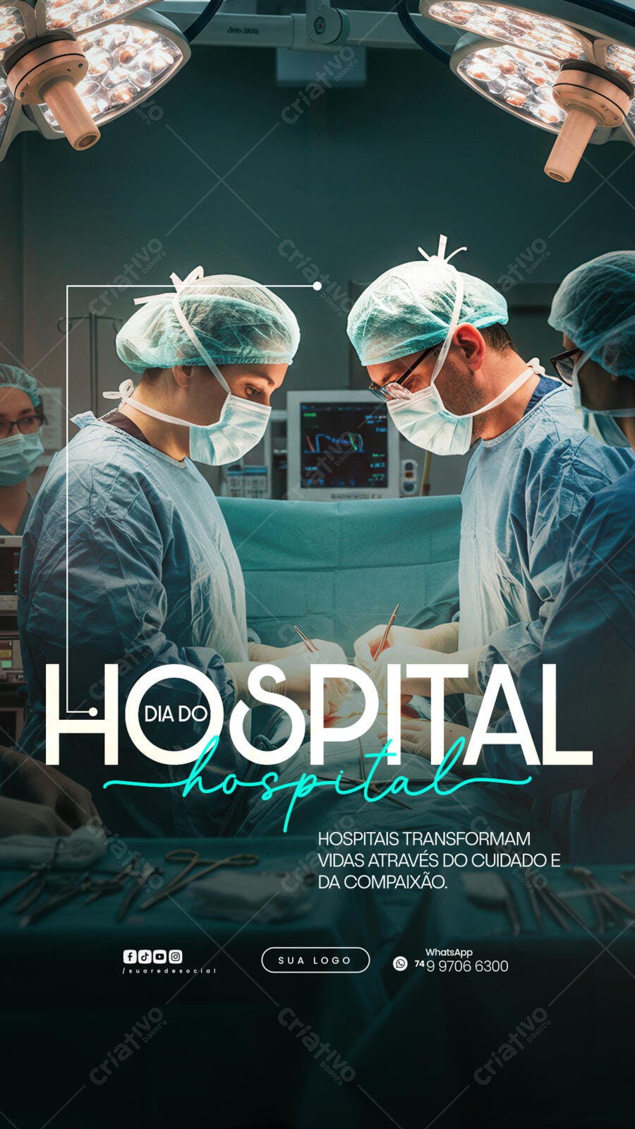 Flyer Dia do Hospital PSD Editável