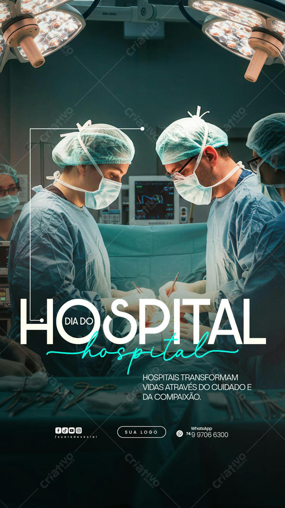 01 de Julho - Dia do Hospital - Flyer Social Media PSD Editável (1)