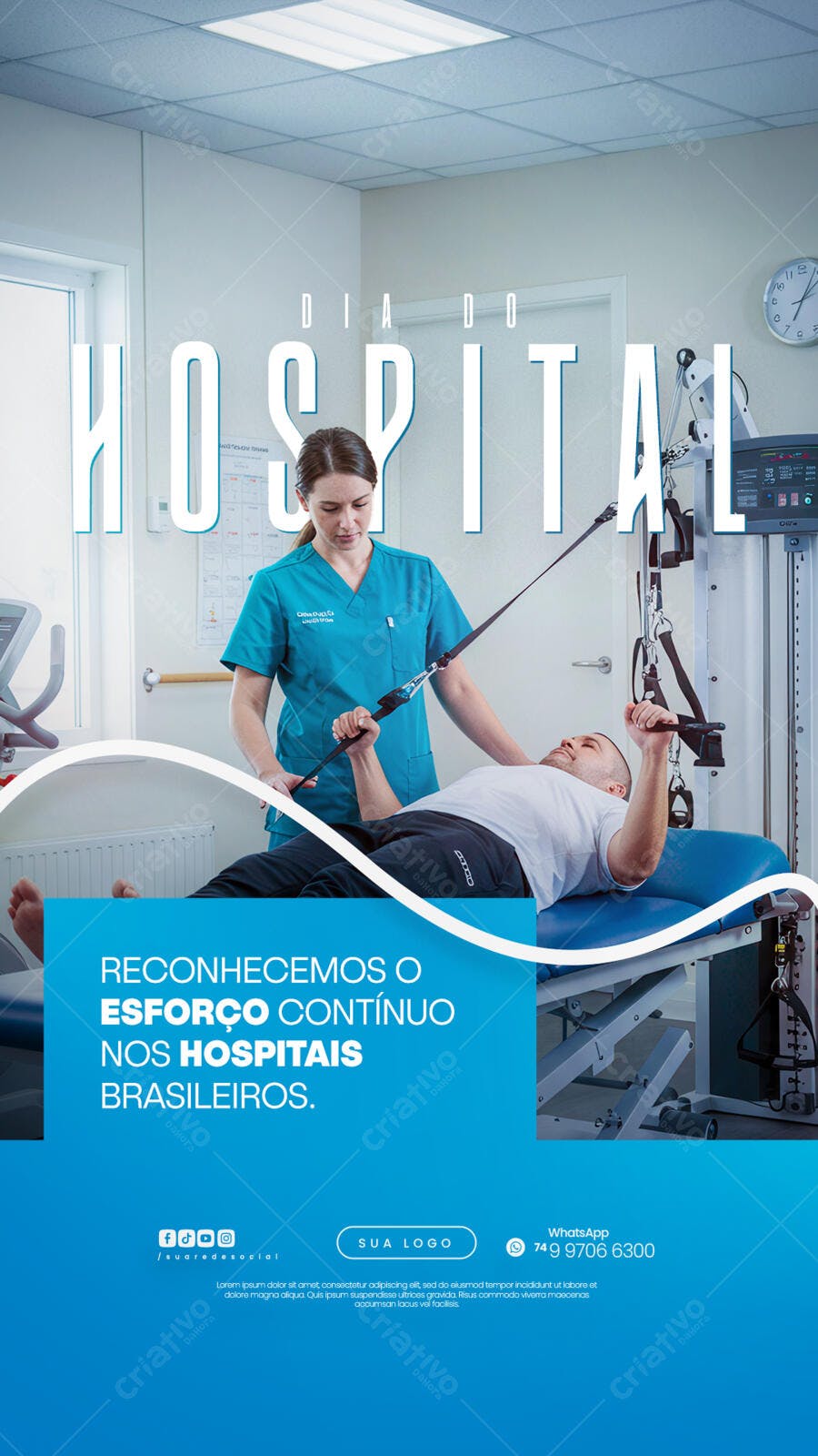 Flyer Dia do Hospital PSD Editável