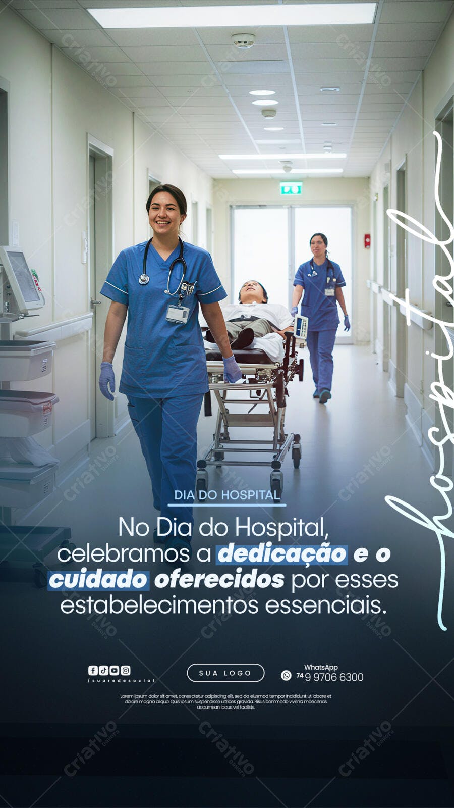 Flyer Dia do Hospital PSD Editável