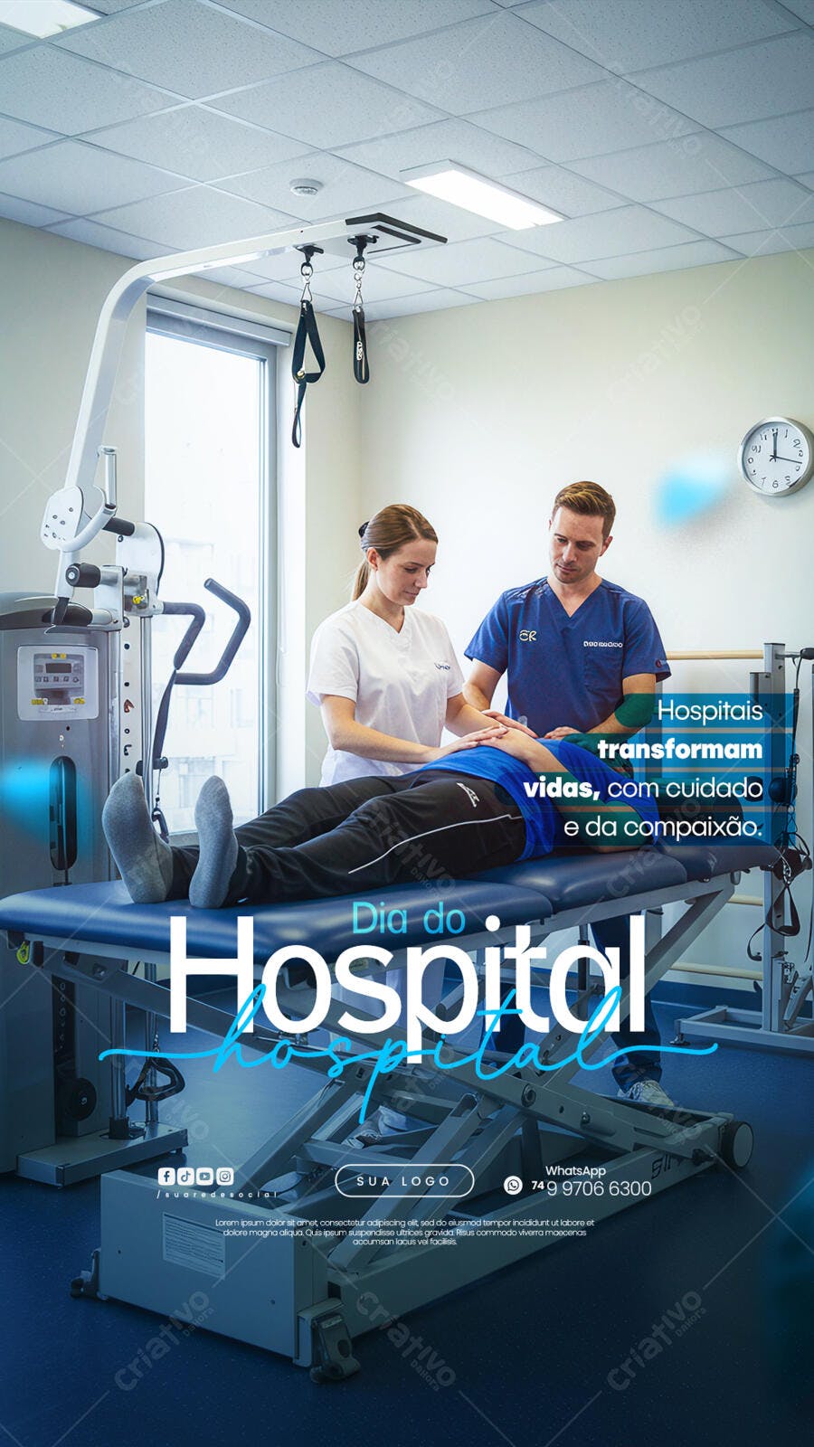 Flyer Dia do Hospital PSD Editável