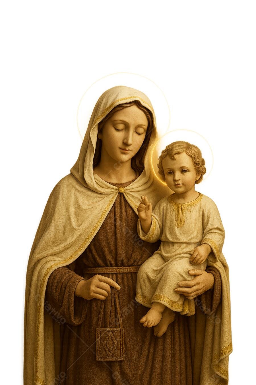 Virgem Maria com o Menino Jesus escultura
