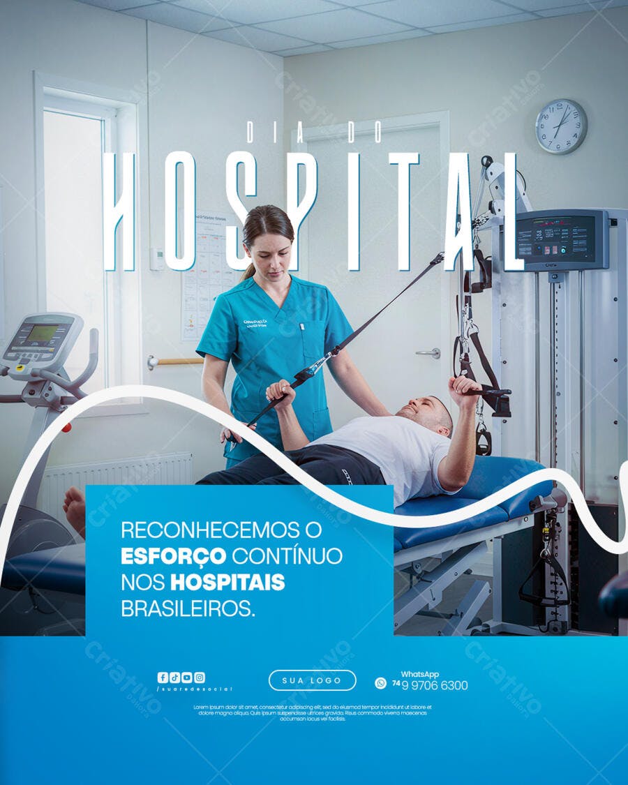 Flyer Dia do Hospital PSD Editável