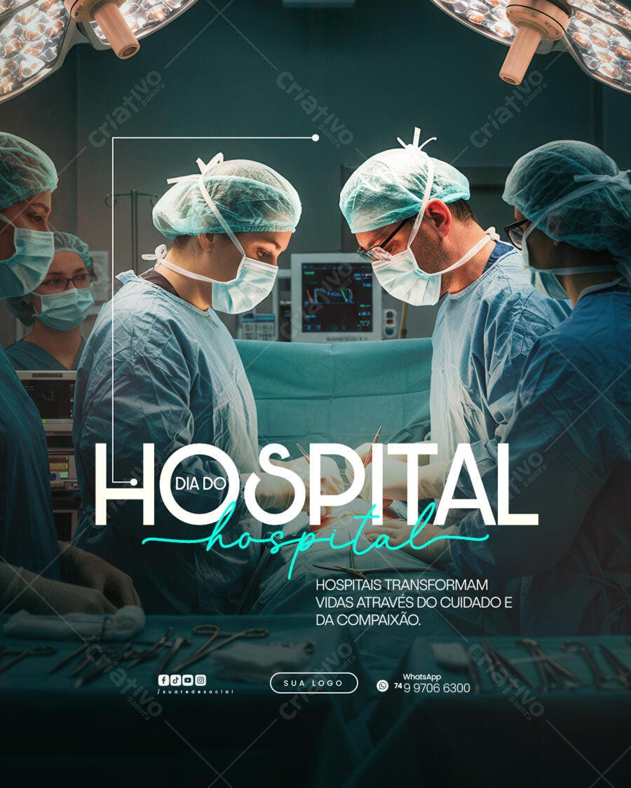 Flyer Dia do Hospital PSD Editável