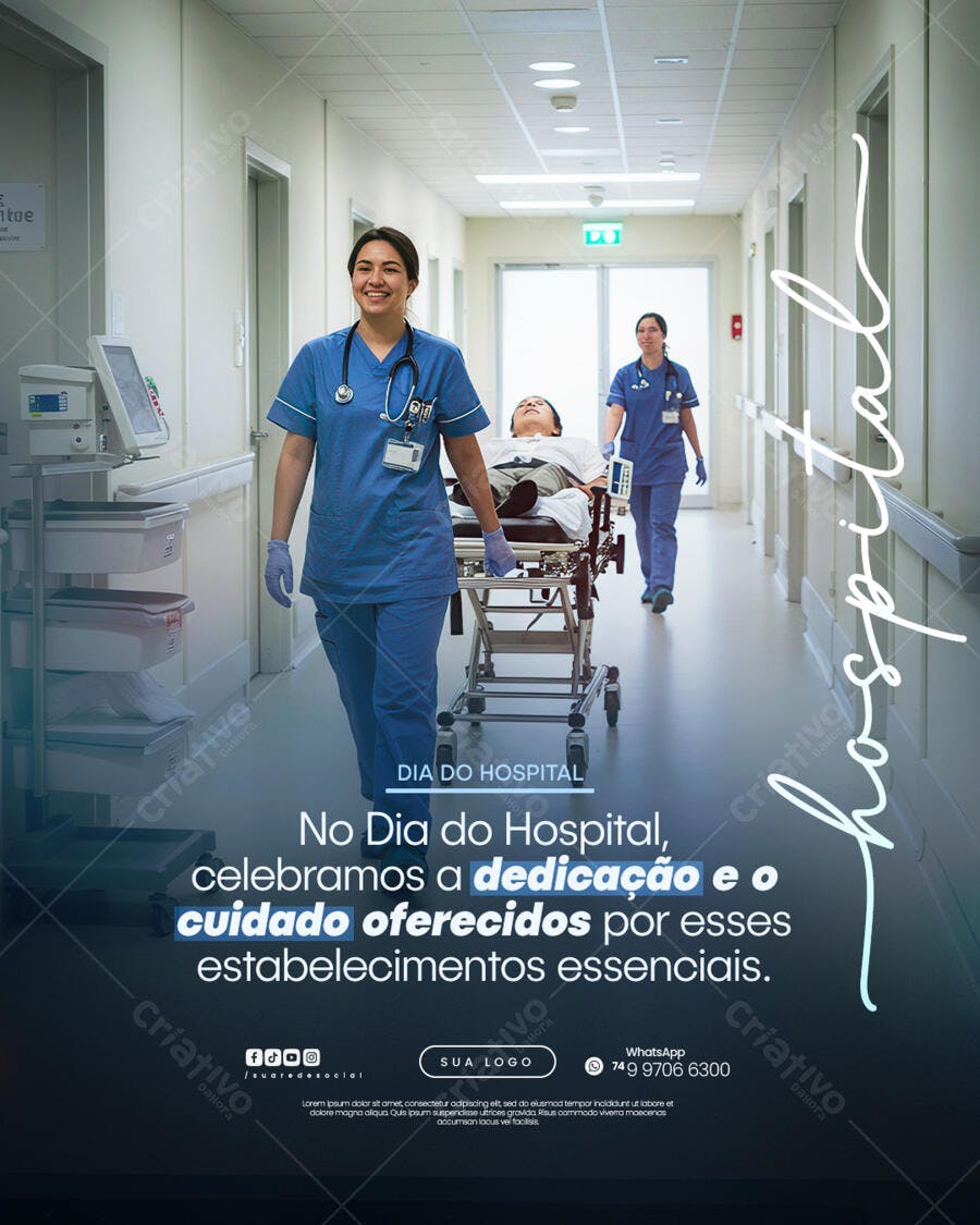 Flyer Dia do Hospital PSD Editável
