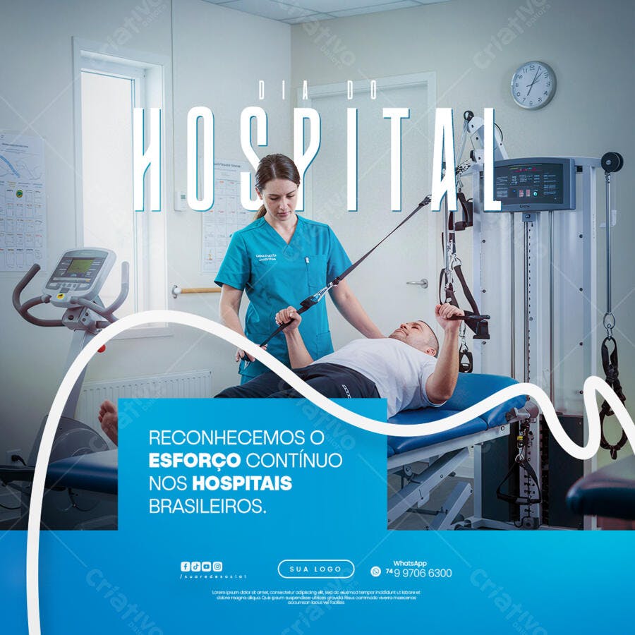 Flyer Dia do Hospital PSD Editável