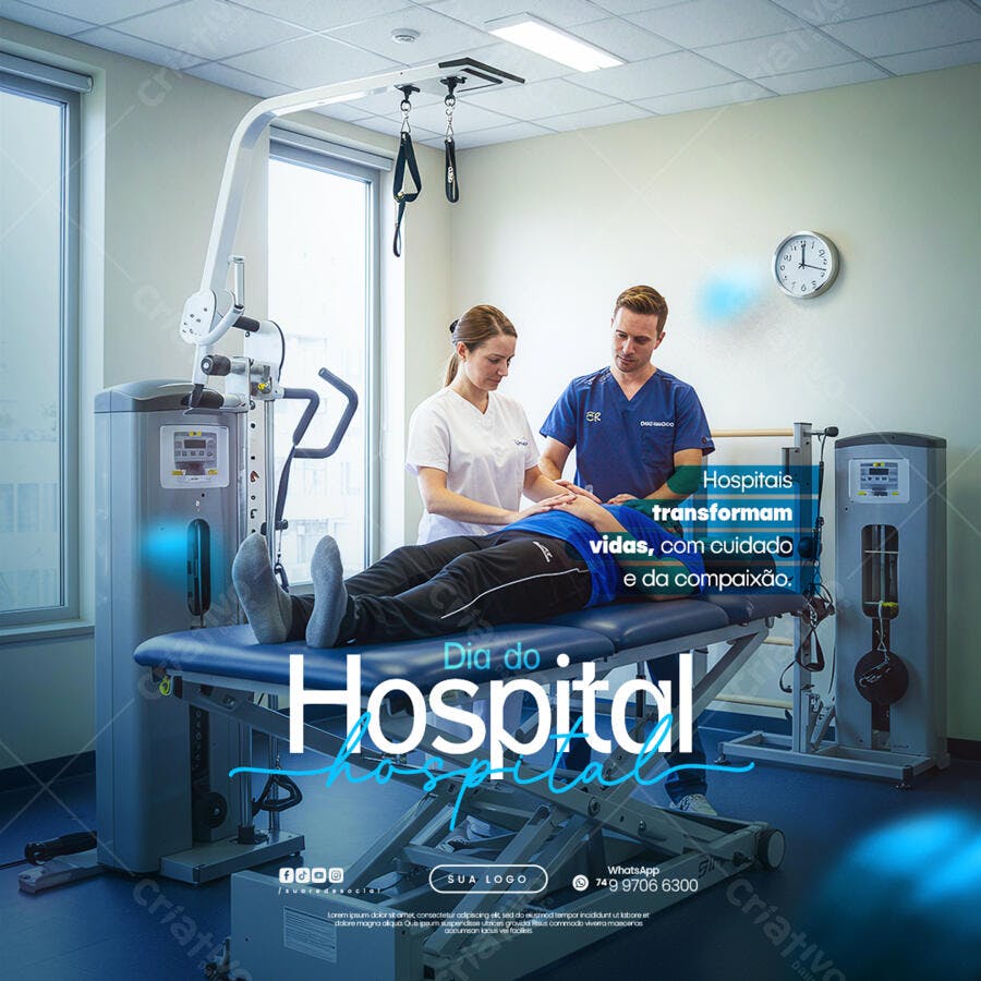 Flyer Dia do Hospital PSD Editável