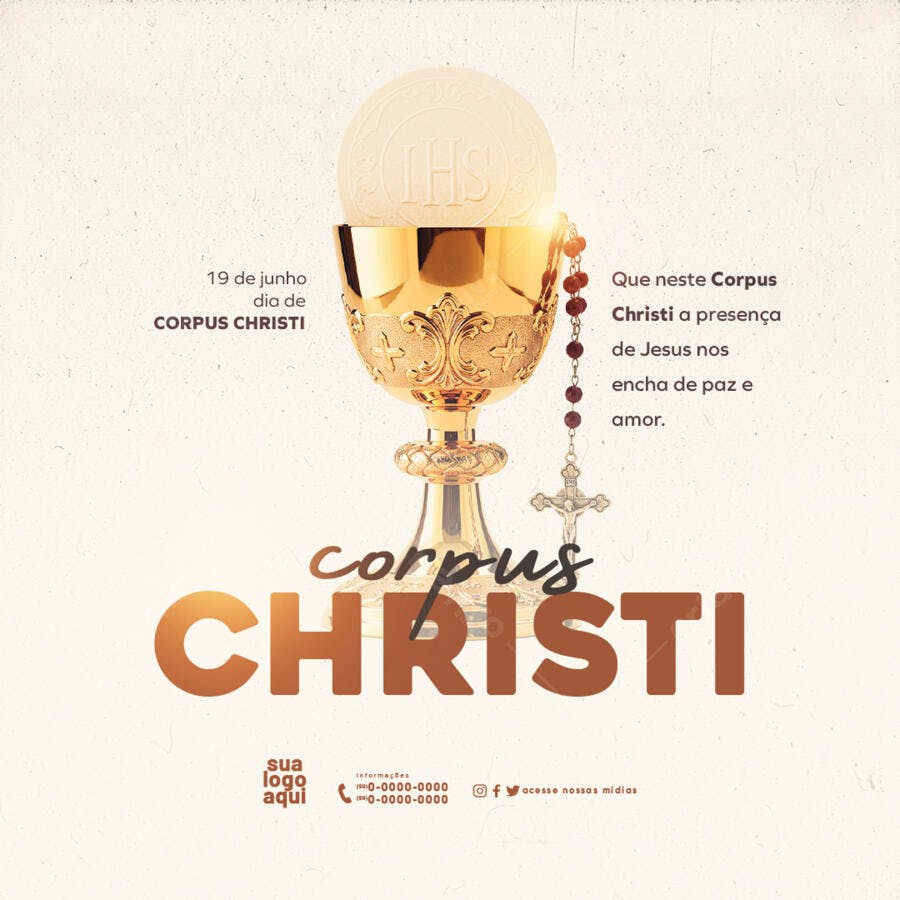 Flyer para Corpus Christi PSD Editável