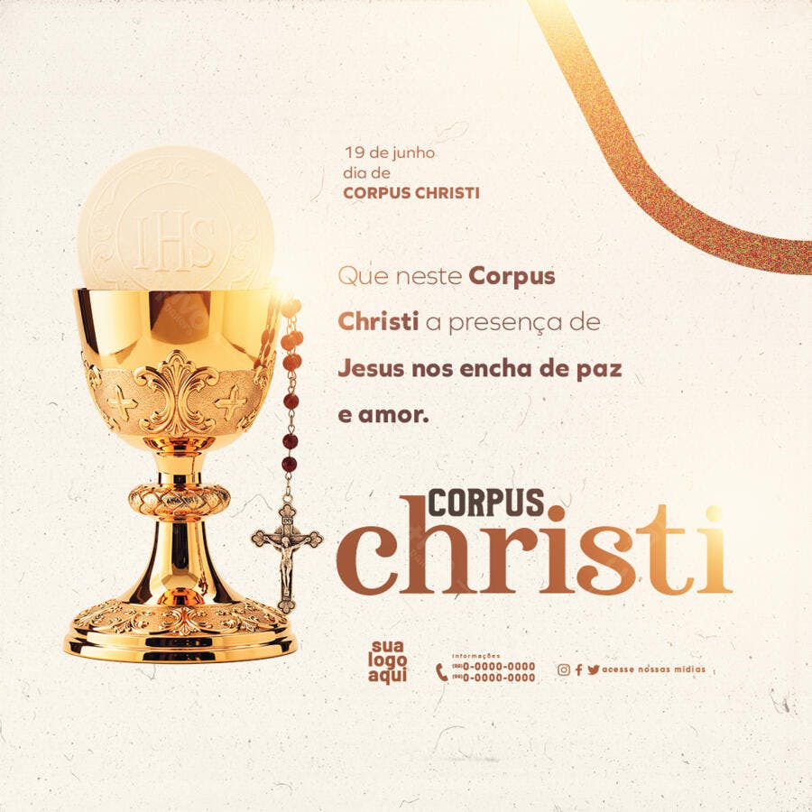 Post para Corpus Christi PSD Editável