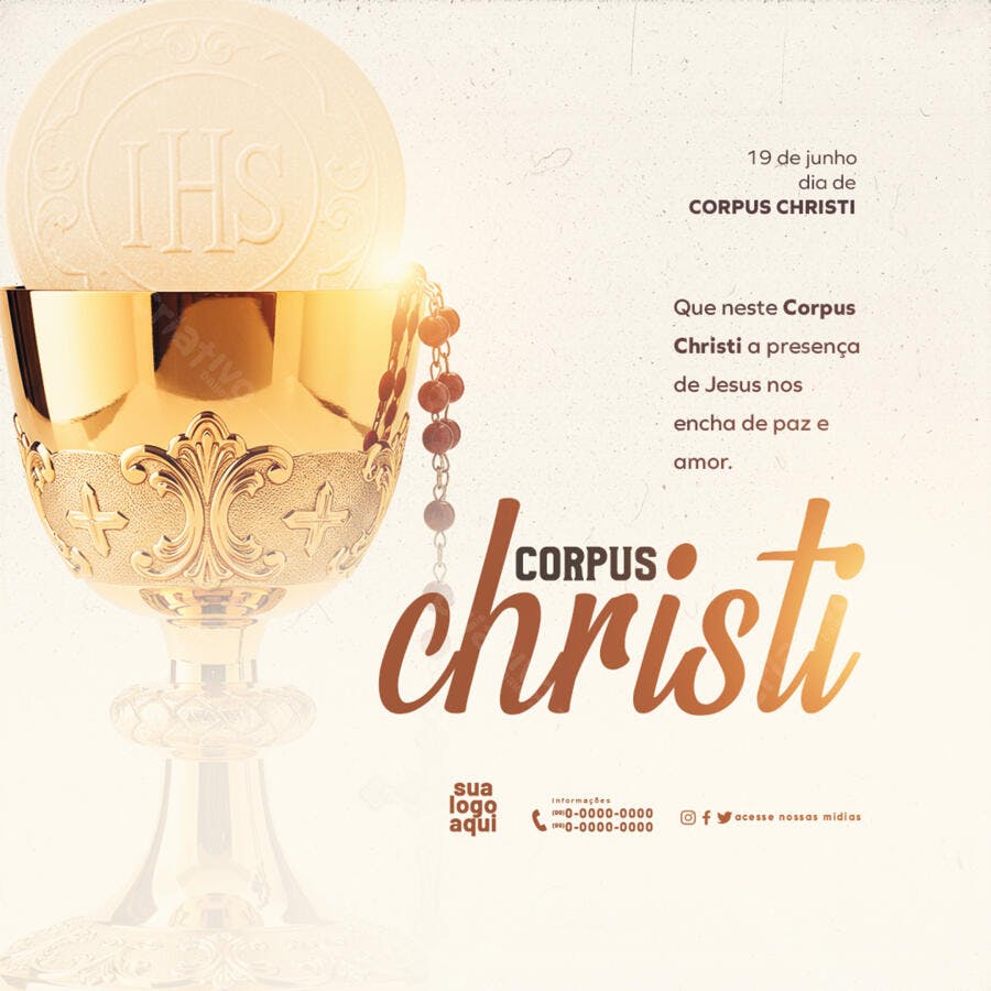 Flyer para Corpus Christi PSD Editável