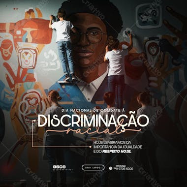03 de Julho - Dia Nacional de Combate à Discriminação Racial - Flyer Social Media PSD Editável (13)