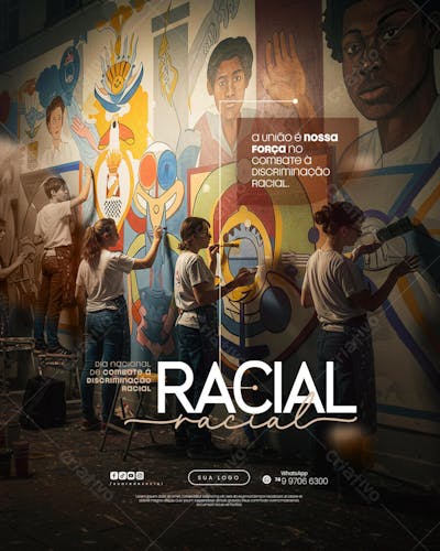 03 de Julho - Dia Nacional de Combate à Discriminação Racial - Flyer Social Media PSD Editável (7)