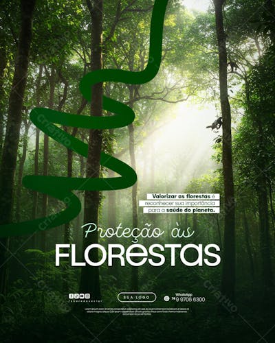 11 de Julho - Dia de Proteção às Florestas Flyer Social Media PSD Editável (8)