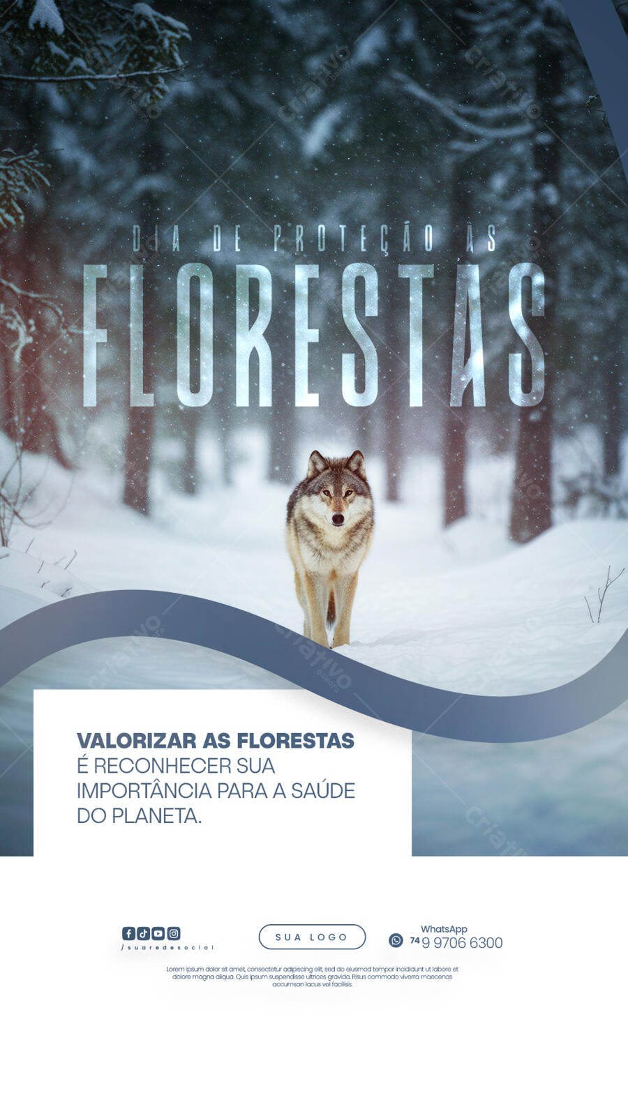 Flyer Dia de Proteção às Florestas PSD Editável