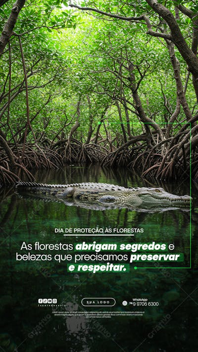 11 de Julho - Dia de Proteção às Florestas Flyer Social Media PSD Editável (5)