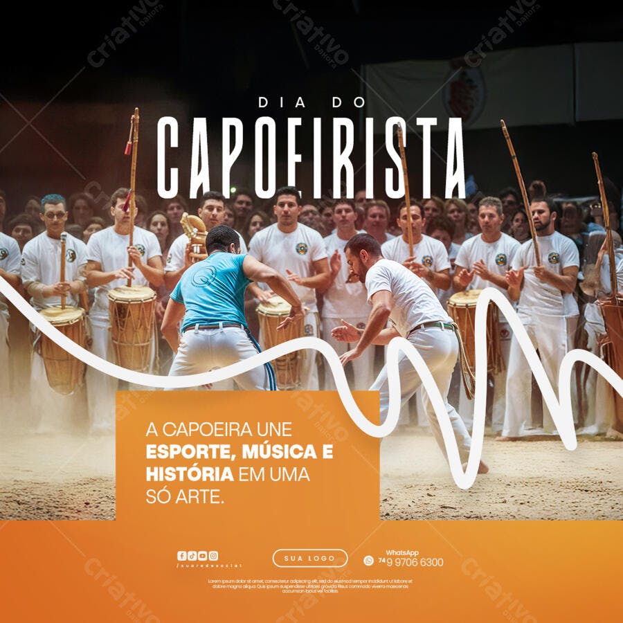 Flyer Dia do Capoeira PSD Editável