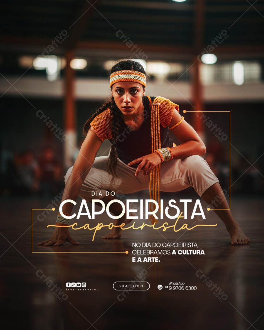 Flyer Dia do Capoeirsista PSD Editável