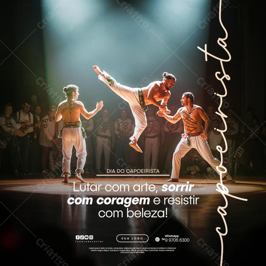 Flyer Dia do Capoeira PSD Editável