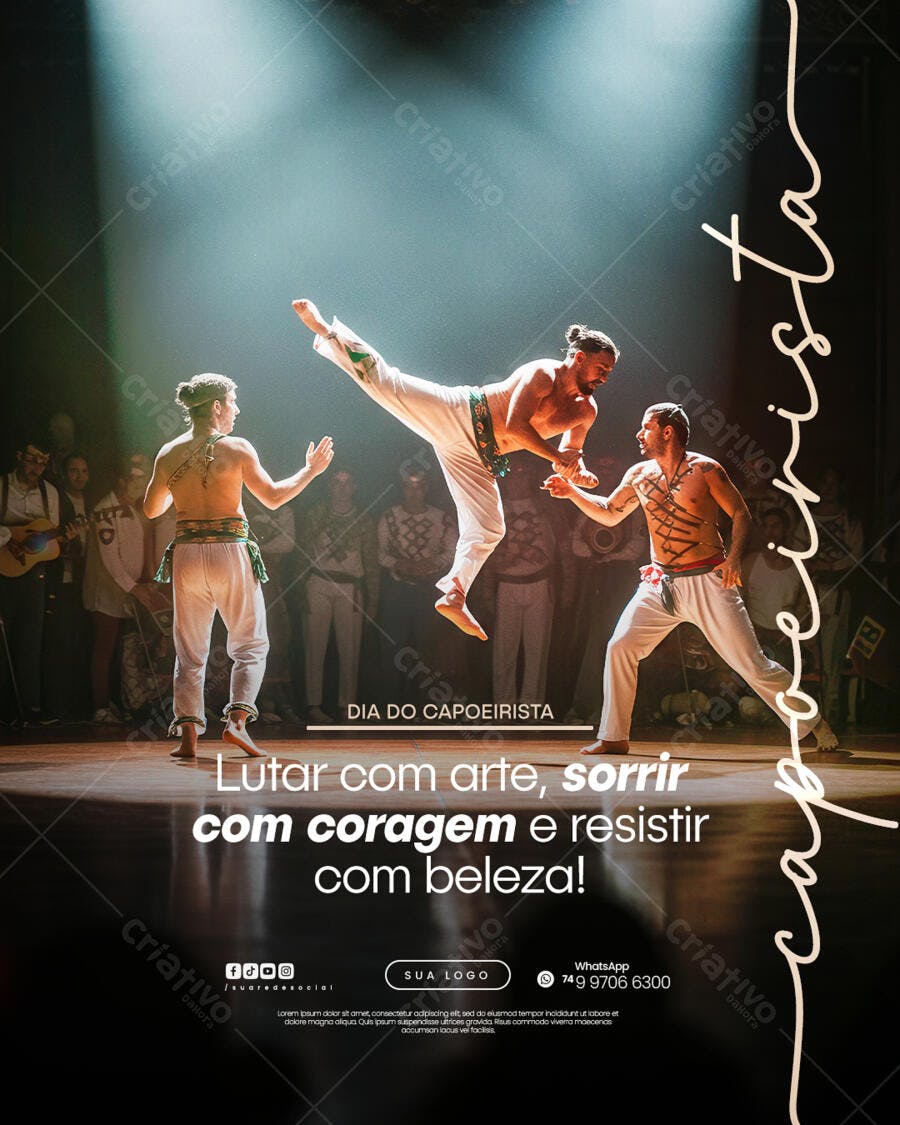 Flyer Dia do Capoeira PSD Editável