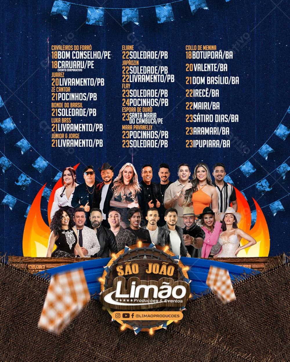 Agenda São João - Artistas