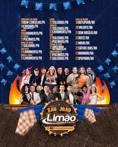 Agenda São João - Artistas