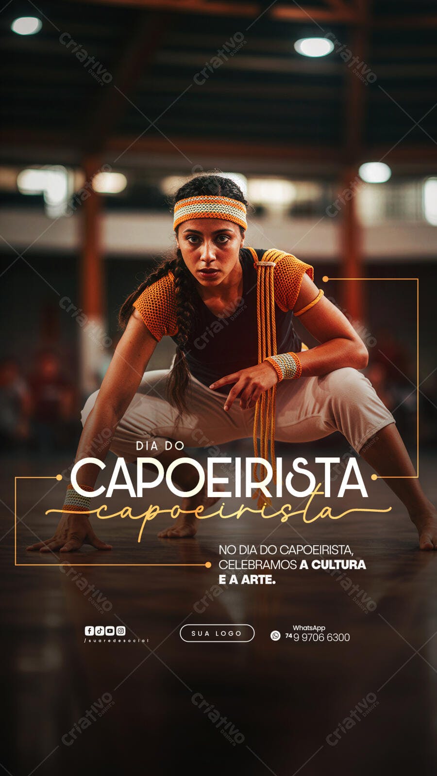 Flyer Dia do Capoeirsista PSD Editável