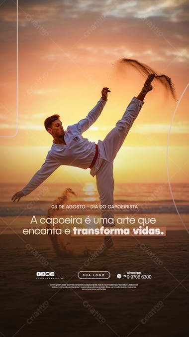 03 de Agosto Dia do Capoeirista Capoeira Flyer Social Media PSD Editável (16)