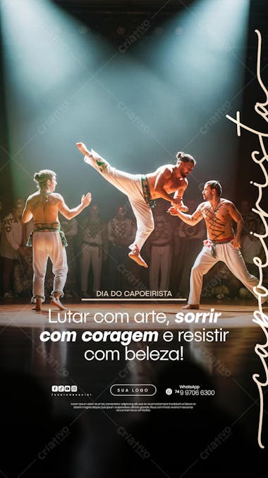 03 de Agosto Dia do Capoeirista Capoeira Flyer Social Media PSD Editável (17)